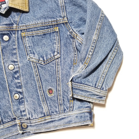 Vtg Tommy Hilfiger Trucker Snap Button Jean Jacket - Picture 6 of 8